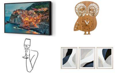 montage of sustainably made home decor at Etsy