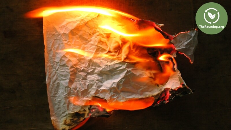 burnt paper releases harmful gases