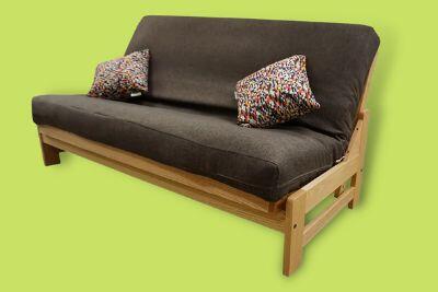 cornerstone armless oak solid wood futon frame