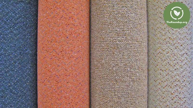 rolls of synthetic carpet