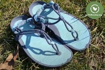 Testing mens Xero Shoes aqua sandals