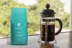 Testing purity organic coffee