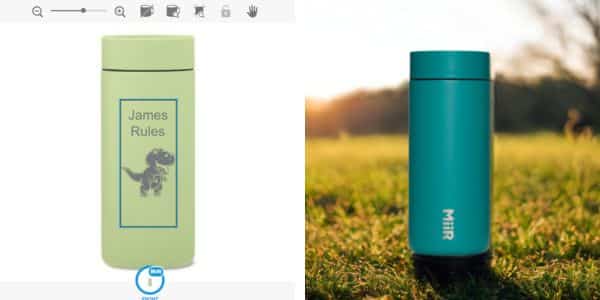 Mirr personalized water bottle