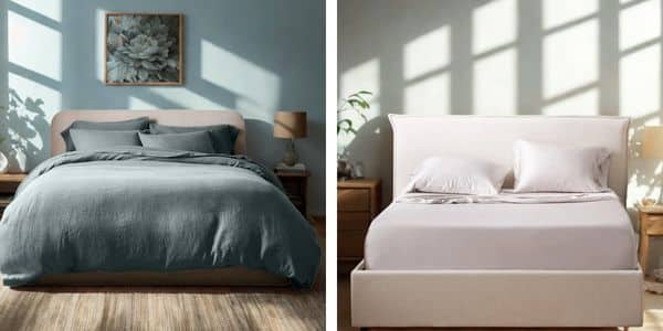 Quince sustainable bedding natural linen and bamboo