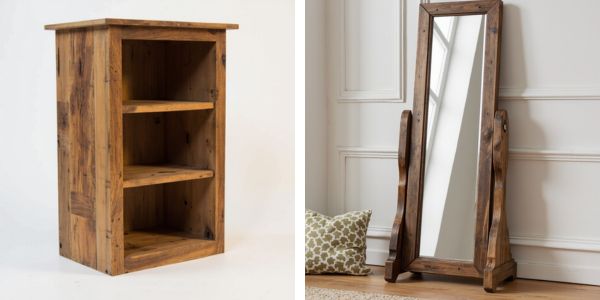 Reclaimed wood bedroom furniture from Etsy sellers