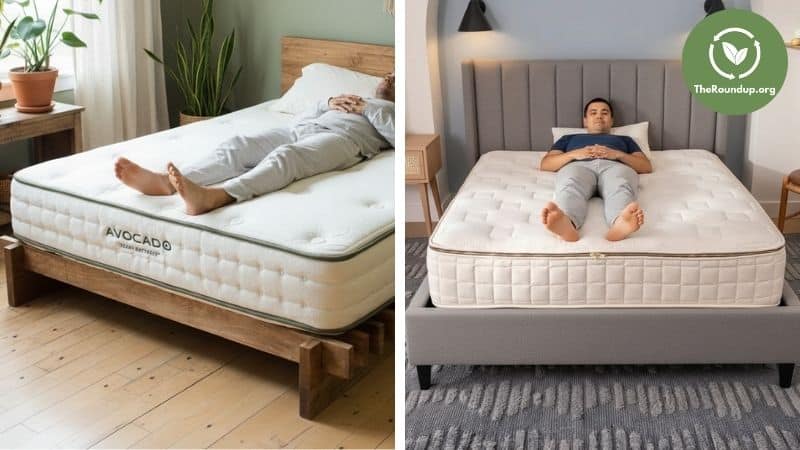 James Miller helping to test vegan mattresses in our team's homes