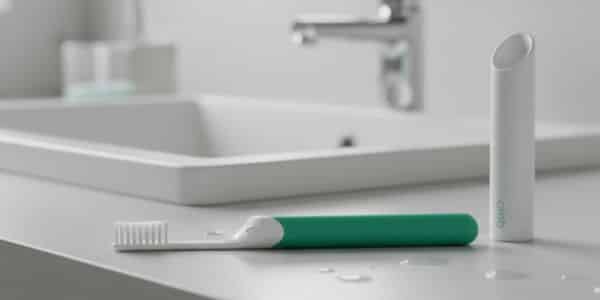 Testing the Quip electric toothbrush