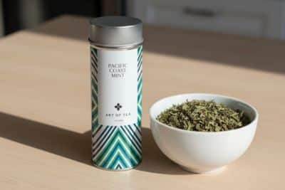 Testing loose leaf mint tea from Art of Tea