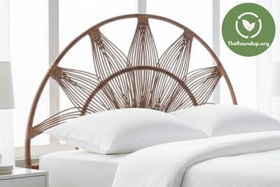 Testing the sustainable rattan headboard
