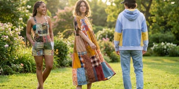 Examples of upcycled clothing options on Etsy